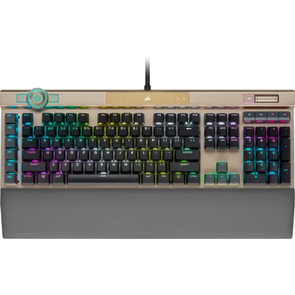 CORSAIR K100 RGB Optical-Mechanical Midnight Gold Gaming Keyboard CH-912A21A-NA - Computer Accessories