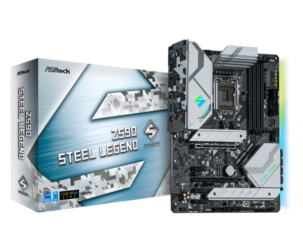 ASRock Z590 Steel Legend (Intel 10TH/11TH, LGA1200) Gaming Motherboard - Intel Motherboards
