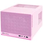 SilverStone Technology Sugo 13 Mini-ITX Computer Case with Mesh Front Panel Pink SST-SG13P