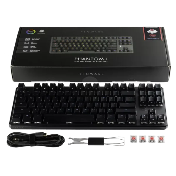 Tecware Phantom+ Plus TKL RGB Mechanical Keyboard Wraith Switch with Foam PCB/Plate - Computer Accessories