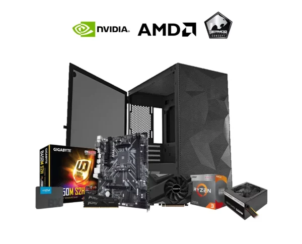 TRIGUN AMD Ryzen 3 4100/16GB/480GB/GTX1660 Super/Windows 11 Ready High Performance Work, Production and Gaming System Unit - Consumer Desktop
