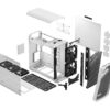 Fractal Design Torrent White E-ATX Dark Tempered Glass Window High-Airflow Computer Case FD-C-TOR1A-03 - Chassis