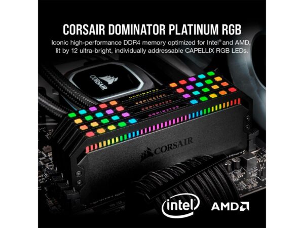 Corsair Dominator Platinum RGB 32GB 2 x 16GB DDR5 5200 PC5 41600 Intel XMP 3.0 Desktop Memory Black | White CS-CMT32GX5M2B5200 - BTZ Flash Deals