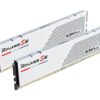 G.SKILL Ripjaws S5 Series 32GB 2 x 16GB 288-Pin DDR5 5600 CL40 Intel XMP 3.0 Desktop Memory Model F5-5600U4040A16GX2-RS5K White - Desktop Memory