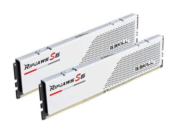 G.SKILL Ripjaws S5 Series 32GB 2 x 16GB 288-Pin DDR5 5600 CL40 Intel XMP 3.0 Desktop Memory Model F5-5600U4040A16GX2-RS5K White - Desktop Memory