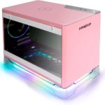 InWin A1 Pink White Mini-ITX Tower with Integrated ARGB Lighting | 750W Gold 80 Plus Power Supply | 2x Fans Computer Chassis Case