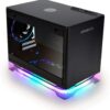 InWin A1 Prime Black Mini-ITX Tower with Integrated ARGB Lighting | 750W Gold 80 Plus Power Supply | 2x Fans Computer Chassis Case - Chassis
