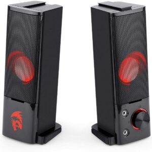 Redragon GS550 Orpheus PC Gaming Speakers 2.0 Channel Stereo Desktop Computer Sound Bar - BTZ Flash Deals