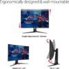 ASUS ROG Strix XG32VC QHD 170Hz 31.5” 1440P 1ms Extreme Low Motion Blur Sync Curved Gaming Monitor FreeSync Premium Pro - Monitors