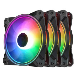 Deepcool CF120 Plus 3x120MM PWM Fan A-RGB 3 in 1 Pack Fan - Cooling Systems