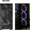 DarkFlash DLM21 Black Mesh Micro ATX Case with Tempered Glass Door - Chassis