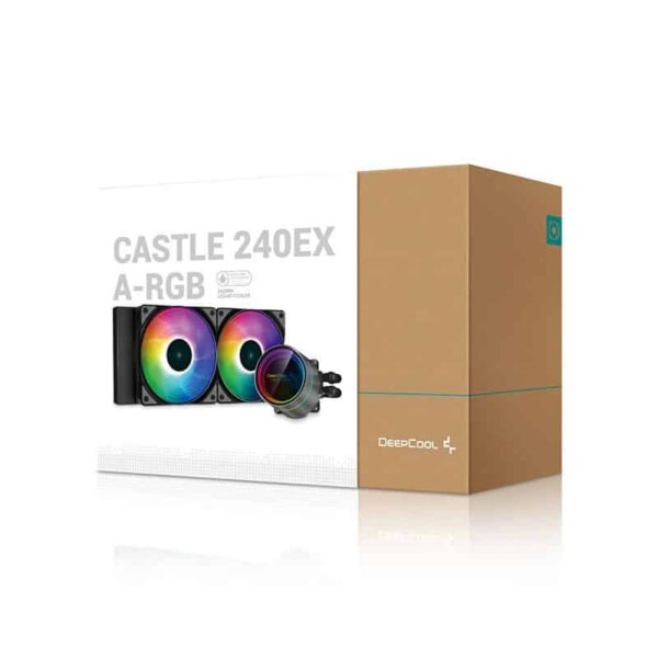 Deepcool Castle 240EX A-RGB Liquid CPU Cooler Black DP-GS-H12W-CSL240EX-AR - AIO Liquid Cooling System