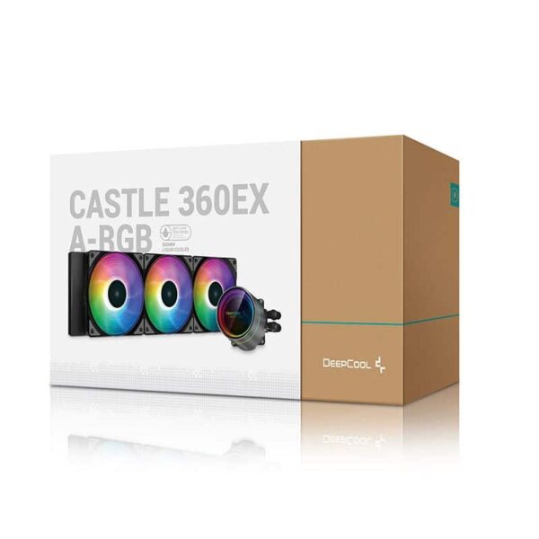 Deepcool Castle 360EX A-RGB Liquid CPU Cooler Black DP-GS-H12W-CSL360EX-AR - AIO Liquid Cooling System