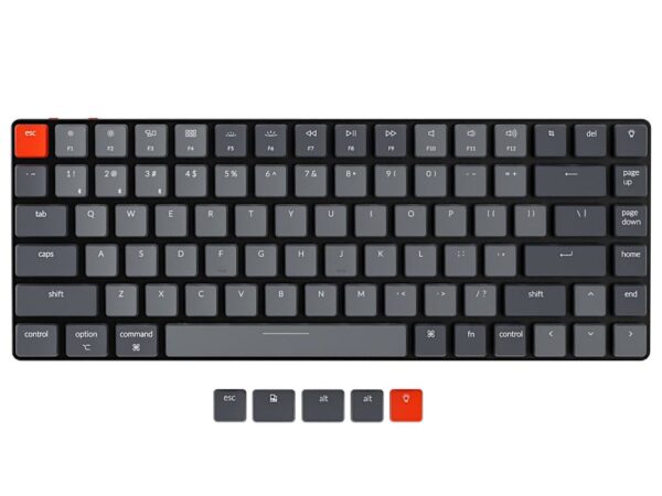Keychron K3 Red Switch Ultra Slim 84 Keys RGB Hot-Swappable Low Profile Optical Wireless & Wired Mechanical Keyboard - Computer Accessories