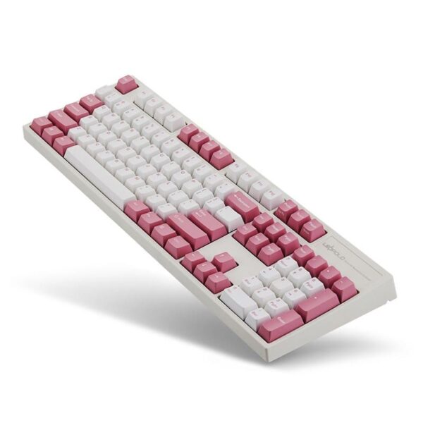 Leopold FC900R PD Light Pink - Cherry Clear, PBT Double Shot Key Cap, Full Size 104 Keys Mechanical Keyboard - Keyboards