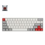 Skyloong GK68XS Hotswap White/Red Wireless or Wired Mechanical Keyboard Brown Switch Bluetooth 5.1