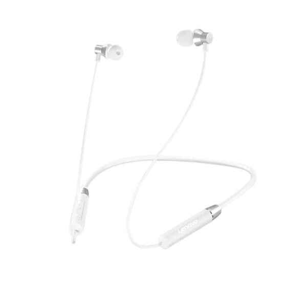 Lenovo HE05 Neckband Magnetic Bluetooth Headset White - Audio Gears and Accessories