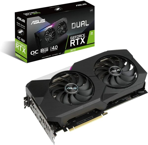 ASUS Dual NVIDIA GeForce RTX 3070 V2 OC Edition Gaming Graphics Card - Nvidia Video Cards