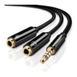 UGREEN AV141 3.5mm Male to 2 Female Audio Cable ABS Case