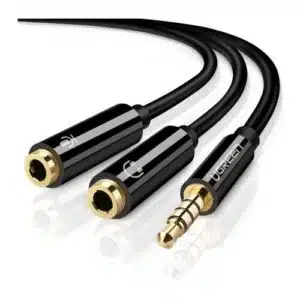 UGREEN AV141 3.5mm Male to 2 Female Audio Cable ABS Case - Audio Gears and Accessories
