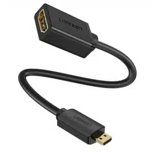 UGREEN 20137 Mini HDMI Male To HDMI Female Adpter Cable 20CM Black - Cables/Adapters