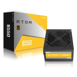 Antec ATOM B550 Bronze 550 Watt 80 Plus Certified Power Supply - Power Sources
