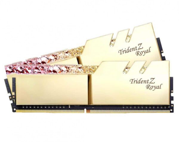 G.Skill Trident Z Royal Series 16GB 2 x 8GB DDR4 3600 CL18 Silver/Gold Memory Module - Gold