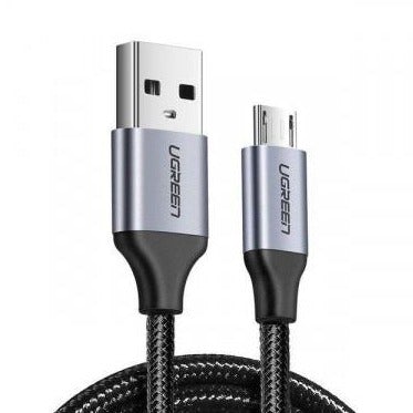 UGREEN US290 Micro USB 2.0 Cable 1M Metal/Black Braided Charging/Data Cable - Cables/Adapter
