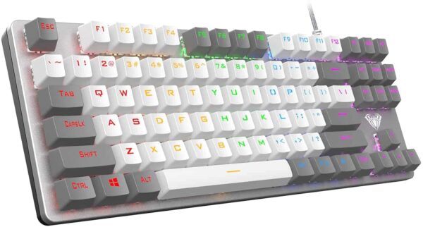 AULA F3287 Wired TKL Rainbow Mechanical Gaming Keyboard - BTZ Flash Deals