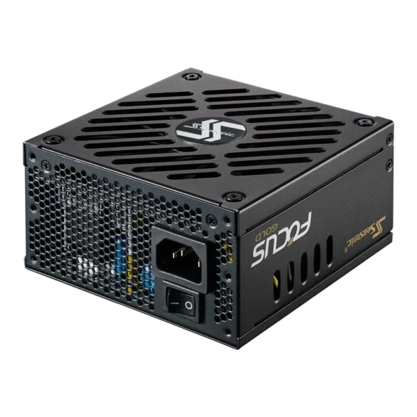 Seasonic Focus SGX 650W 80+ SFX Gold Full-Modular Power Supply SSR-650SGX
 	COMPACT SIZE: 125 mm (L) x 125 mm (W) x 63.5 mm (H).
 	FULL MODULAR: Use only the cables you need to reduce clutter to maximize airflow for a better ventilated system.
 	80 PLUS GOLD: Less energy gets wasted during power conversion; Cut down your electricity usage and be Eco-Friendly.
 	PREMIUM HYBRID FAN CONTROL: Unsurpassed silent performance in Fanless Mode. Functions in three operational stages: Fanless Mode, Silent Mode, and Cooling Mode.
 	10 YEAR WORRY-FREE WARRANTY: Our commitment to superior quality.