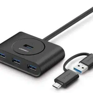 UGREEN CR113 USB 3.0 Hub with USB-C Port 1M Black - Cables/Adapters