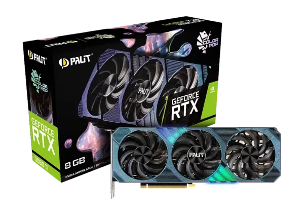 Palit RTX 3060 Ti 8GB GDDR6 ColorPop Color Shifting Graphics Card - Nvidia Video Cards