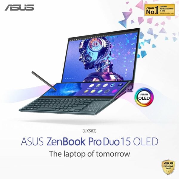 ASUS Zenbook PRO Duo UX582HS-H2014WS Intel Core i7-11800H/32GB DDR4/1TB PCIE4 SSD/RTX 3080 8GB/15