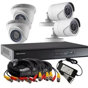 HIKVISION 4 Channel and 4 2MP Camera TVI-4CH2D2B-2MP-Eco 4CH 2MP-Lite Analog Kit/DS-7208HGHI-K1/2PCS DS-2CE16D0T-IPF(3.6mm)/2PCS DS-2CE56D0T-IPF (3.6mm）CCTV Package Kit - CCTV & Securities
