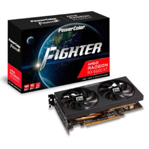PowerColor Fighter Radeon RX 6600XT 8GB GDDR6 ATX Video Card 8GBD6-3DH - AMD Video Cards