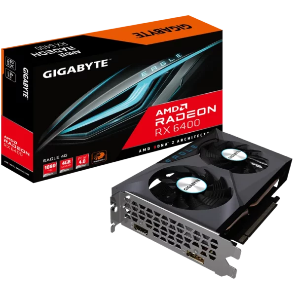 Gigabyte Eagle Radeon™ RX 6400 4GB GDDR6 Graphics Card GV-R64EAGLE-4GD - AMD Video Cards