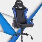 OCPC Xtreme Fabric/Steel Base/Full Recline Premium Gaming Chair Black Blue