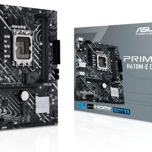ASUS Prime H610M-E DDR4 LGA 1700 mATX Motherboard - Intel Motherboards