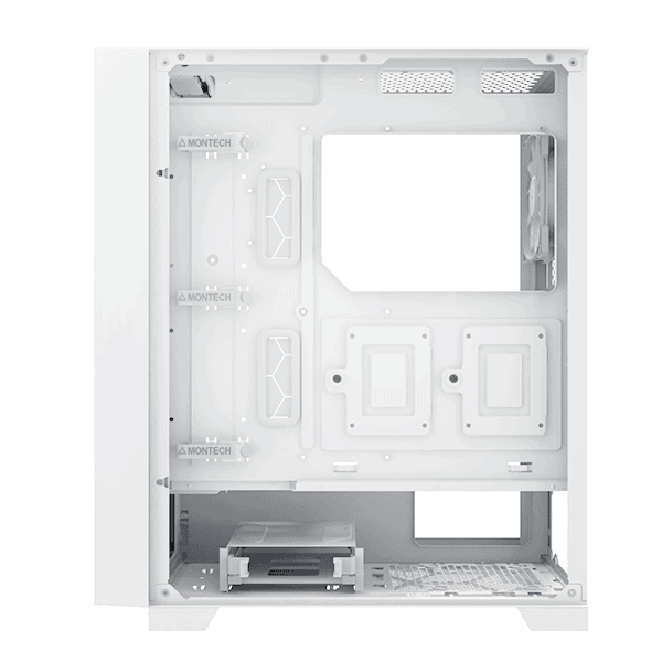 Montech AIR 1000 LITE Mesh White ATX PC Case with 3x120mm Pre-installed High Airflow Fans - Chassis