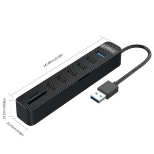 ORICO TWU32-6AST 6-Port USB3.0 HUB with Card Reader Black - Cables/Adapters