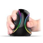 DELUX M618PLUS RGB Wired Ergonomic Vertical Mouse