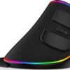 DELUX M618PLUS RGB Wired Ergonomic Vertical Mouse - Computer Accessories