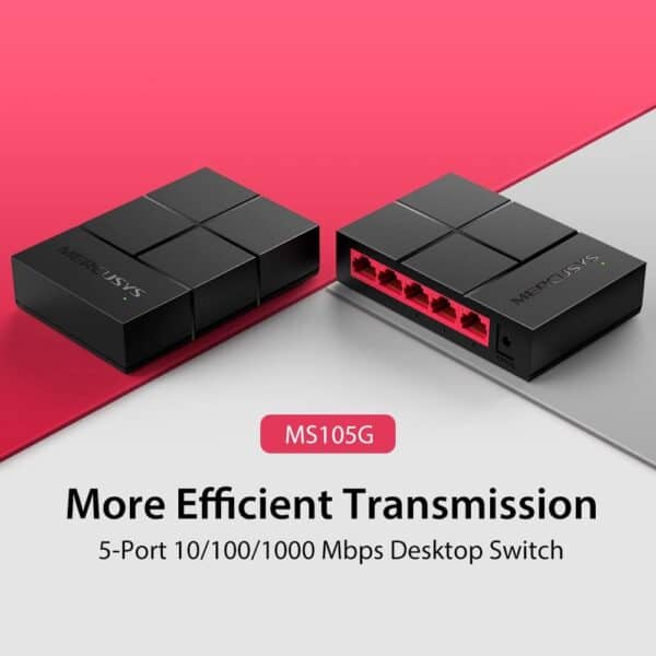 Mercusys MS105G 5-Port 10/100/1,000 Mbps Desktop Switch - Networking Materials