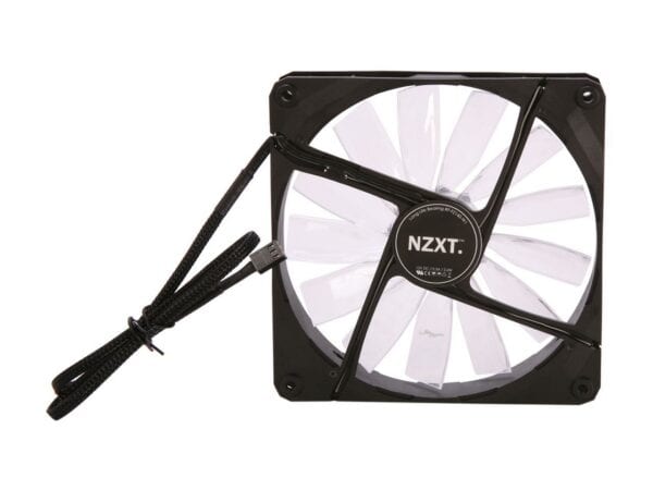 NZXT FZ LED Air Flow Series 140MM LED Case Fan White RF-FZ140-W1 - Cooling Systems