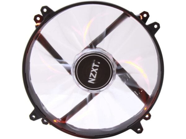 NZXT RF-FZ20S-O1 200MM Wide Orange LED Fan with Sleeved-Cable - Cooling Systems