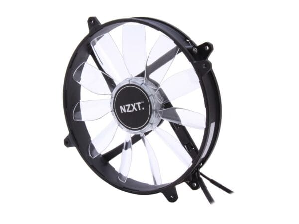 NZXT RF-FZ20S-O1 200MM Wide Orange LED Fan with Sleeved-Cable - Cooling Systems