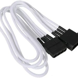NZXT CBW-11MOLEX Individually Sleeved 8-Pin Video Extension Cable White - Cables/Adapters