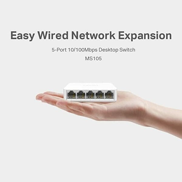 Mercusys MS105 5-Port 10/100Mbps Desktop Switch - Networking Materials