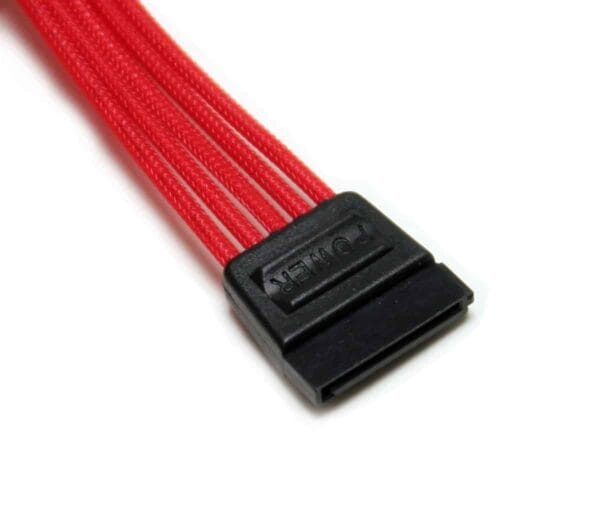 NZXT CBR-SATA-11P Individually Sleeved SATA Power Extension Red - Cables/Adapters