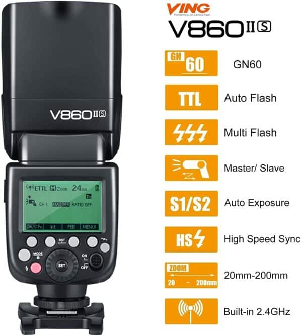 Godox V860II-S Flash Speedlite Compatible for Sony DSLR Cameras - Camera and Gears